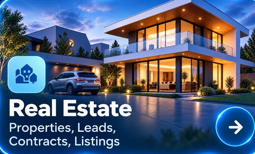 Real Estate — Properties, Leads, Contracts, Listings