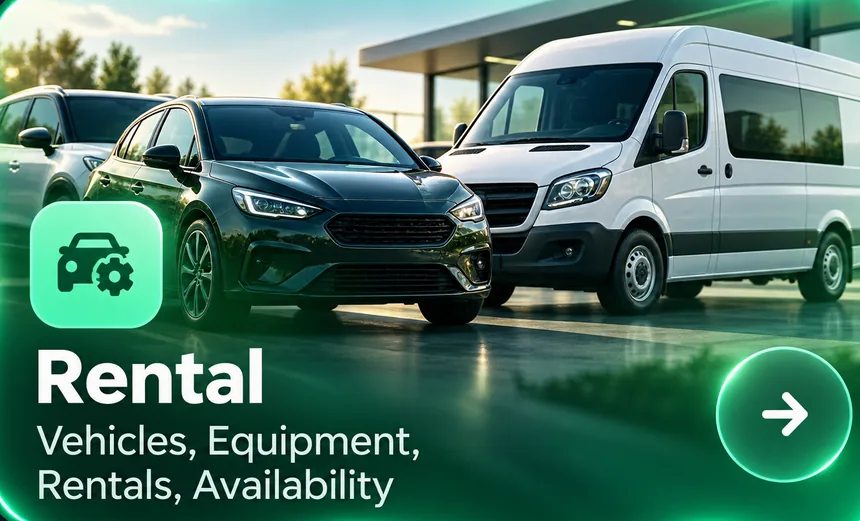 Rental — Vehicles, Equipment, Rentals, Availability